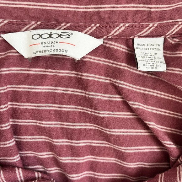 Men’s Oobe Striped Collared, Short Sleeve, Side Slit Polo - Picture 6 of 11